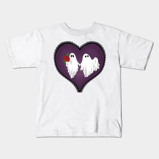 Ghost Valentines Holding Hands Kids T-Shirt